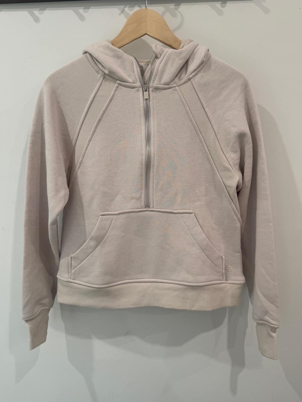 3 for $25 Danskin Cream Half-Zip Fleece Hoodie Xs Thick Warm Cozy Lined Pullover